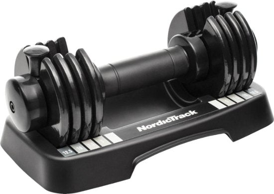 NordicTrack - 12.5-lb. Adjustable Dumbbell - Black